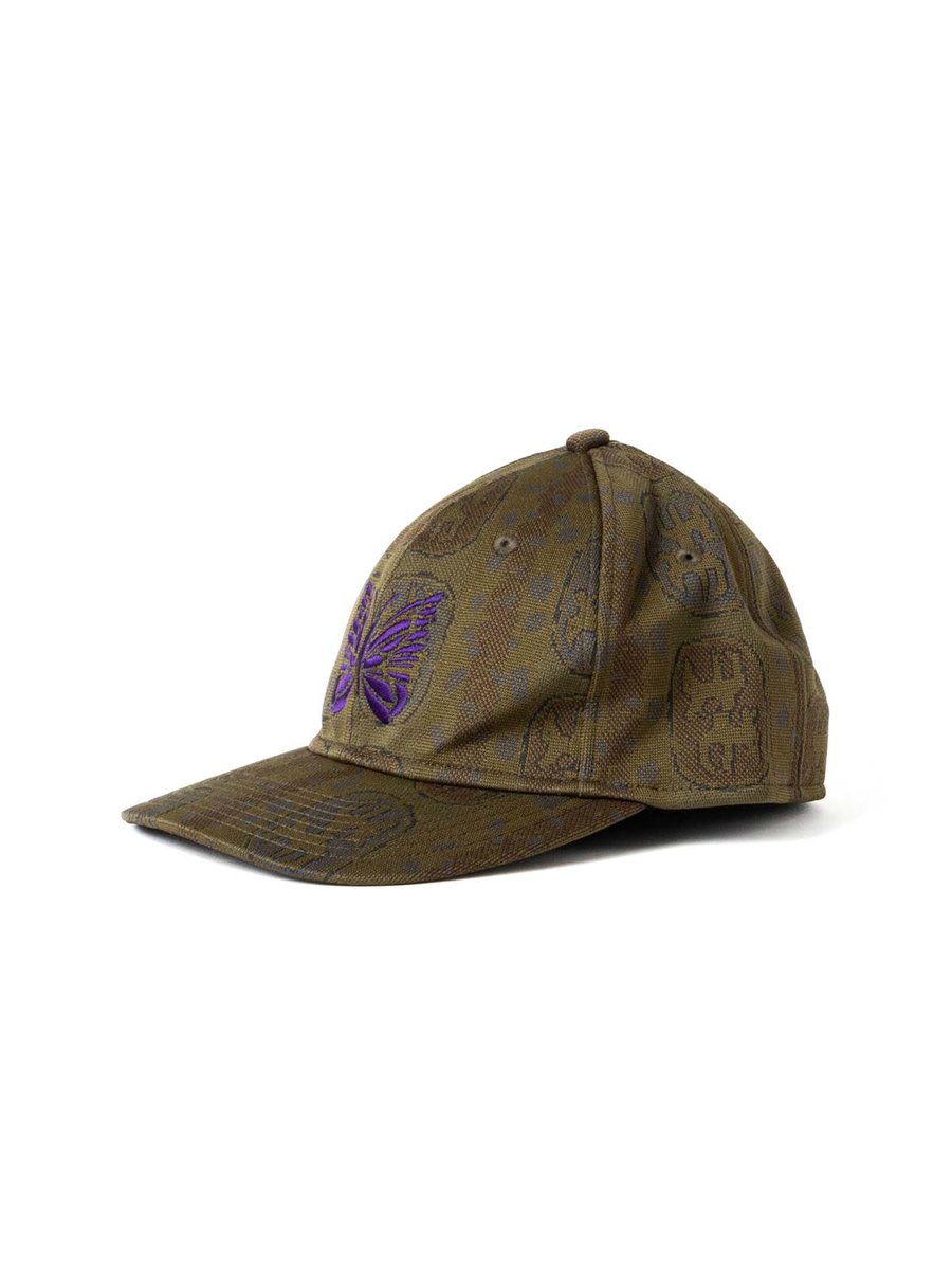 NEEDLES BASEBALL CAP &ndash; POLY JACQUARD OLIVE