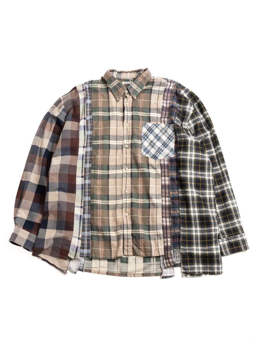 REBUILD BY NEEDLES FLANNEL SHIRT 7 CUTS ASSORTED (B)