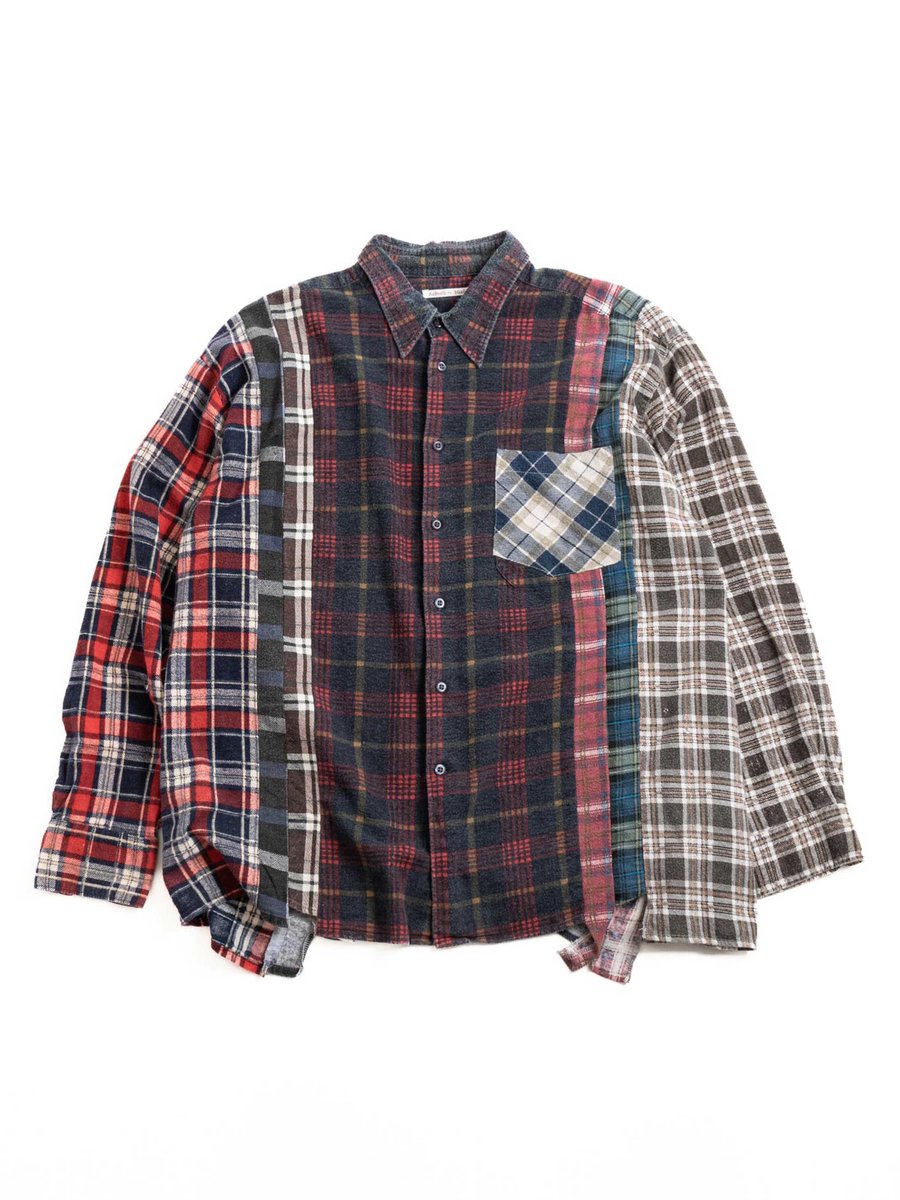 REBUILD BY NEEDLES FLANNEL SHIRT 7 CUTS ASSORTED (A)