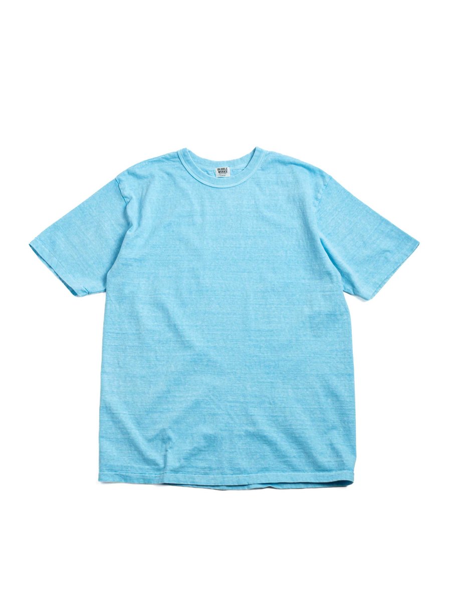 (LOT 35001PD) 7.7oz FALLEN COTTON MID WEIGHT S/S TEE / LIGHT BLUE