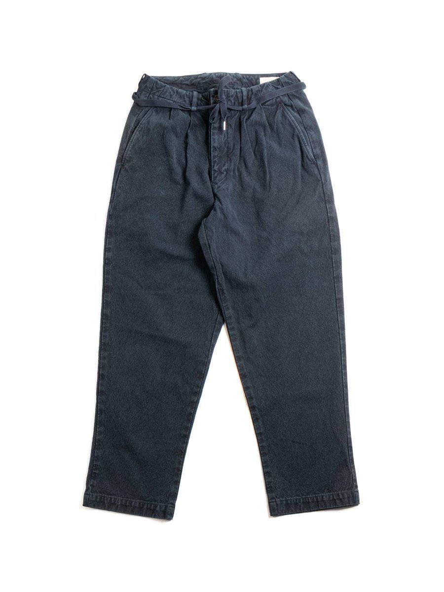 (SV–PT–001–11) 10oz CANVAS TAPERED 2TUCK PANTS(Short) LOGWOOD