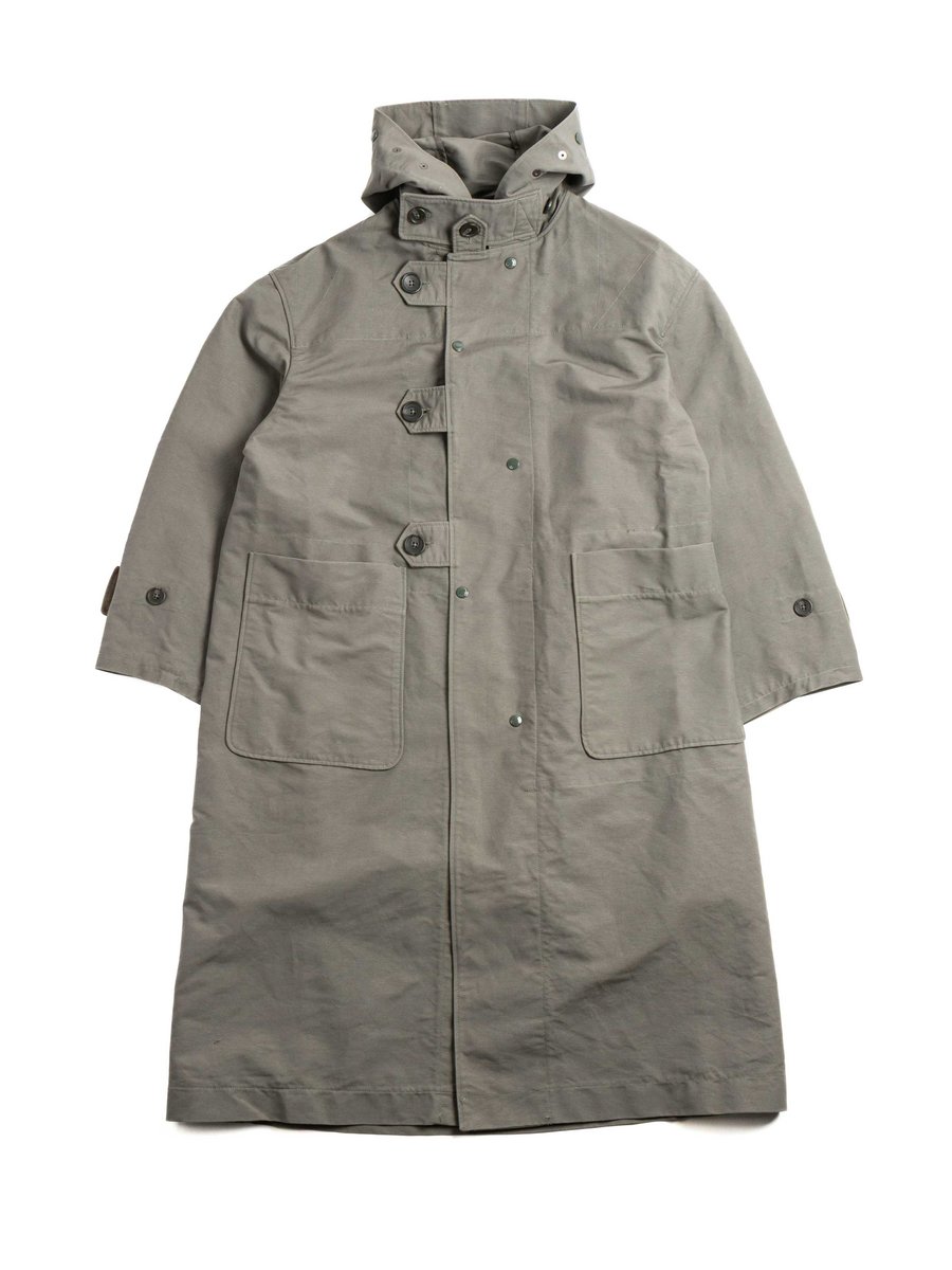 DUFFLE COAT OLIVE COTTON DOUBLE CLOTH
