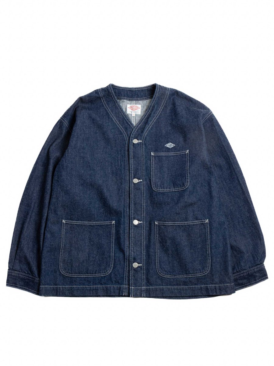 COLLARLESS JACKET 110Z DENIM INDIGO