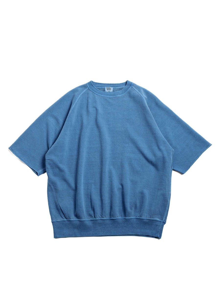 (LOT 74001PD) CUT OFF SLEEVE SWEAT SHIRT P.D. LIGHT INDIGO