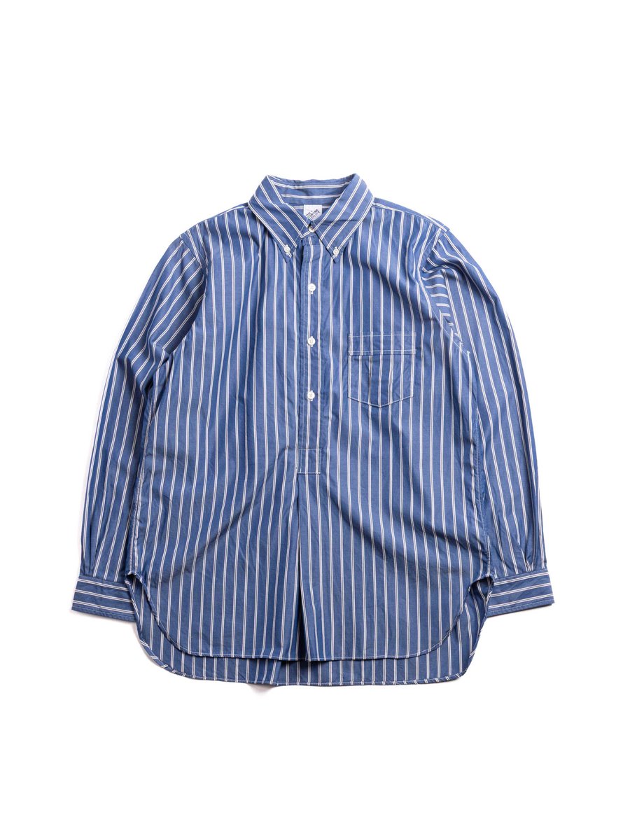(CS005)  W.C.W SHIRT PULLOVER SHIRT BLUE X WHITE