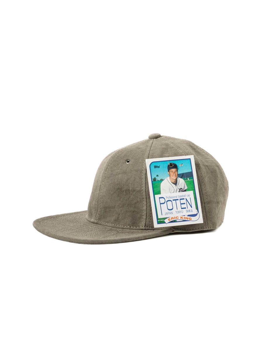 POTEN VINTAGE LINEN TWILL CAP GREY 