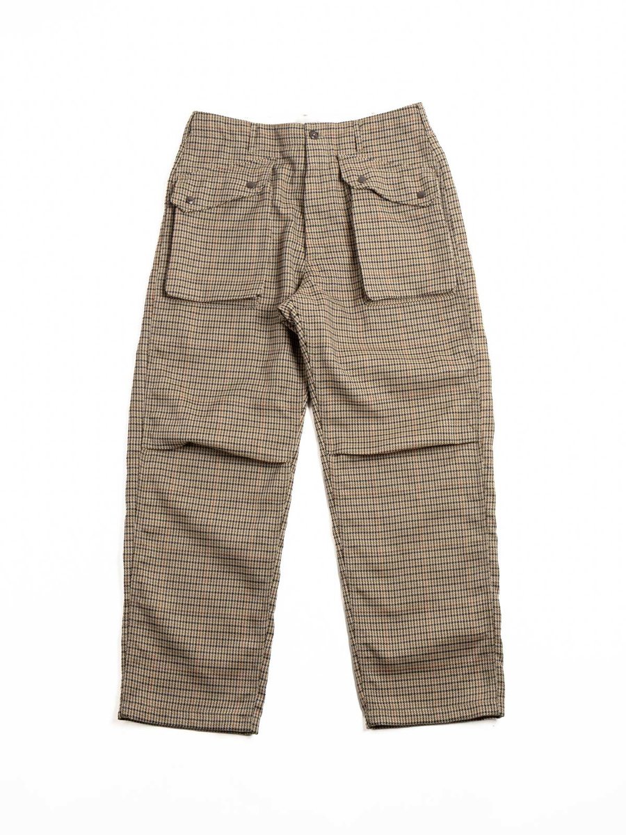NORWEGIAN ARMY PANT / BROWN POLY GUN&ndash;CLUB CHECK