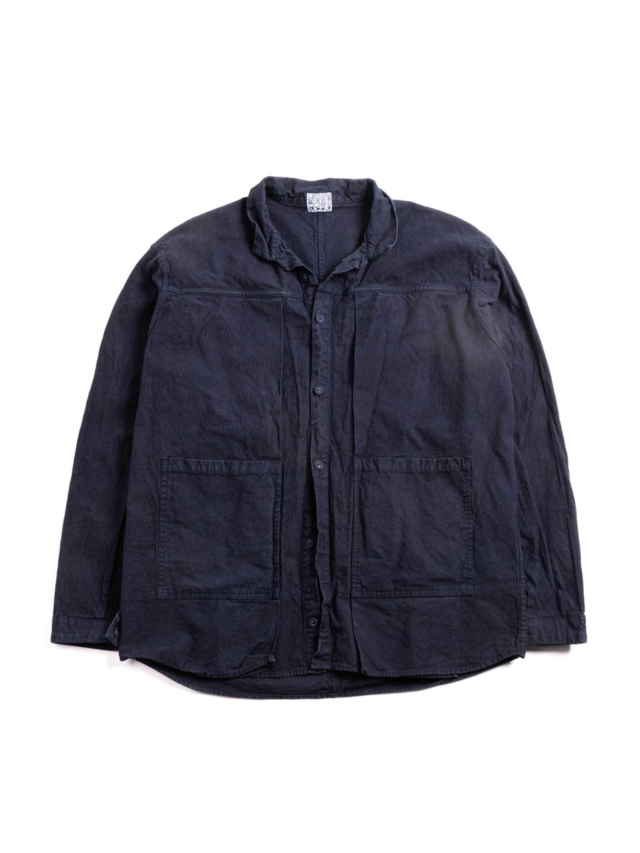 TYPE 402 TWO BIRDS SHIRT COTTON DROP CLOTH HADAL BLUE