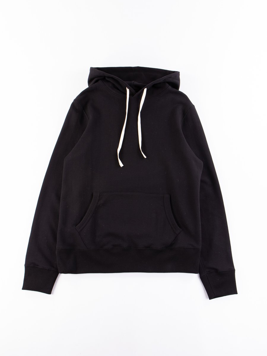 Deep Black 382 Organic Cotton Hooded Sweatshirt