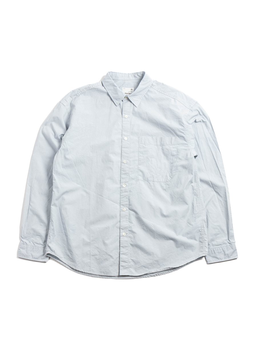HORLISUN CLASSIC TYPEWRITER COTTON SHIRT PALE BLUE