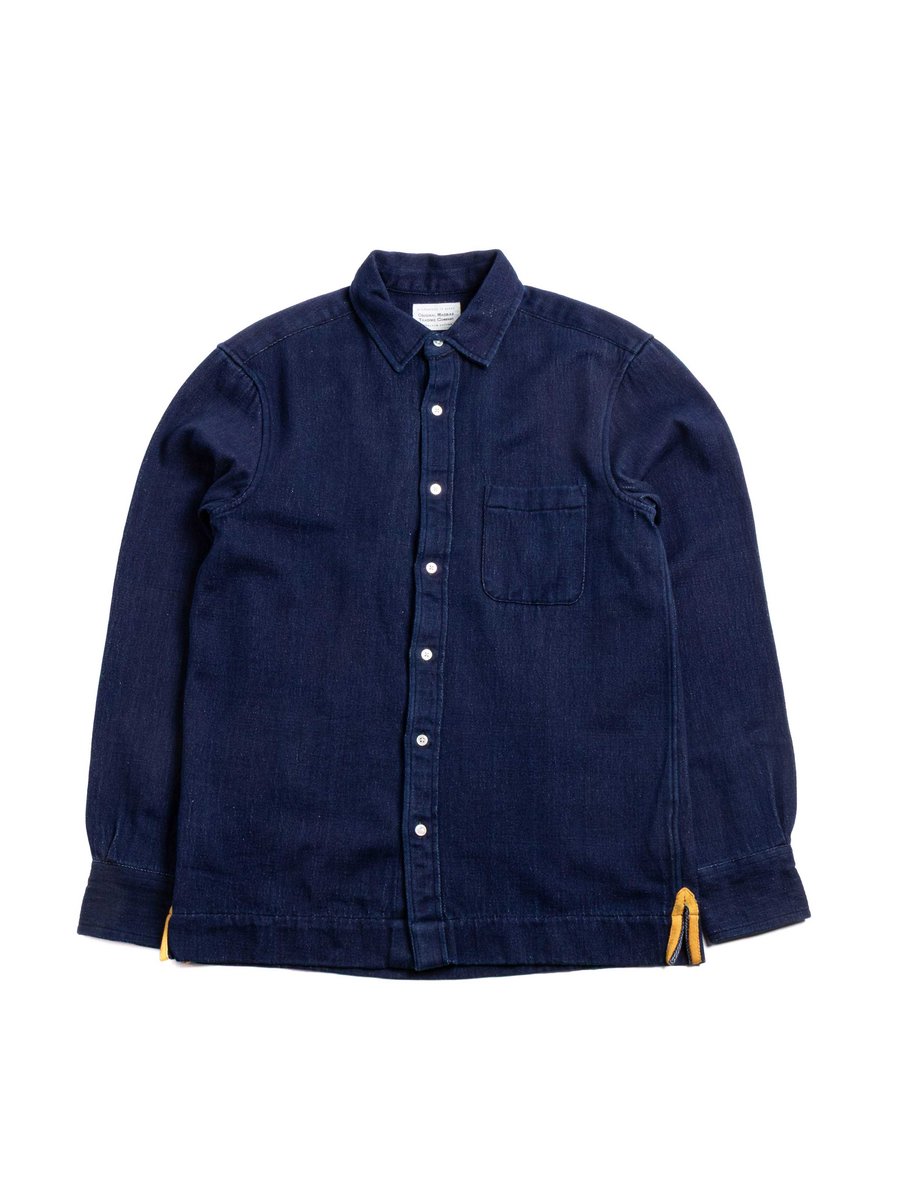 (OM45475.55) TBB HAND WOVEN 10OZ TWILL WEAVE DENIM STRAIGHT HEM SHIRT