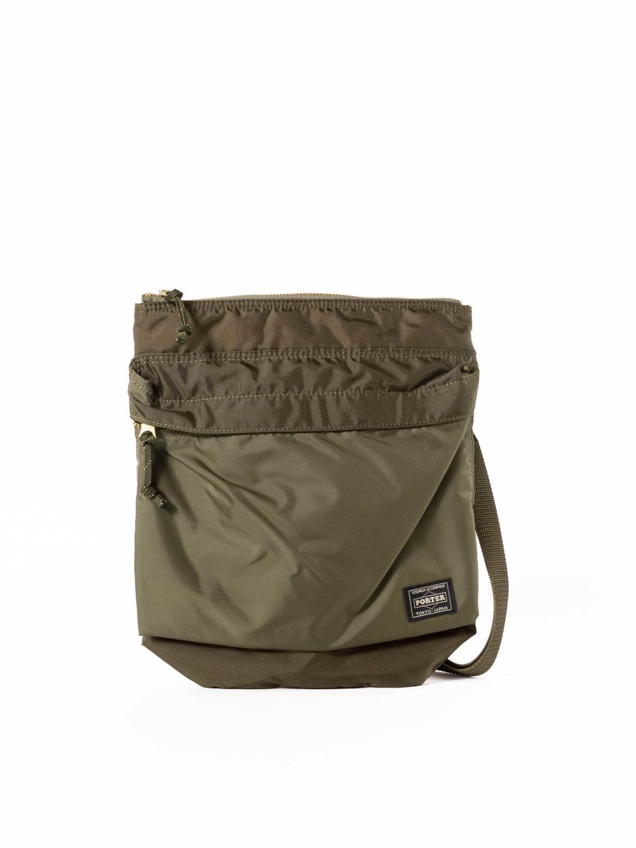 PORTER FORCE SHOULDER BAG OLIVE