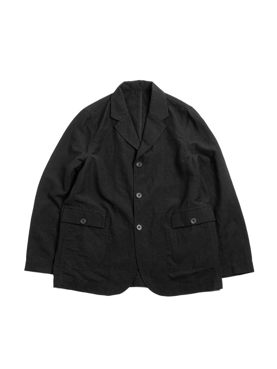 REVERSIBLE JAK PAT JACKET &ndash; LIN WOOL &ndash; BLACK