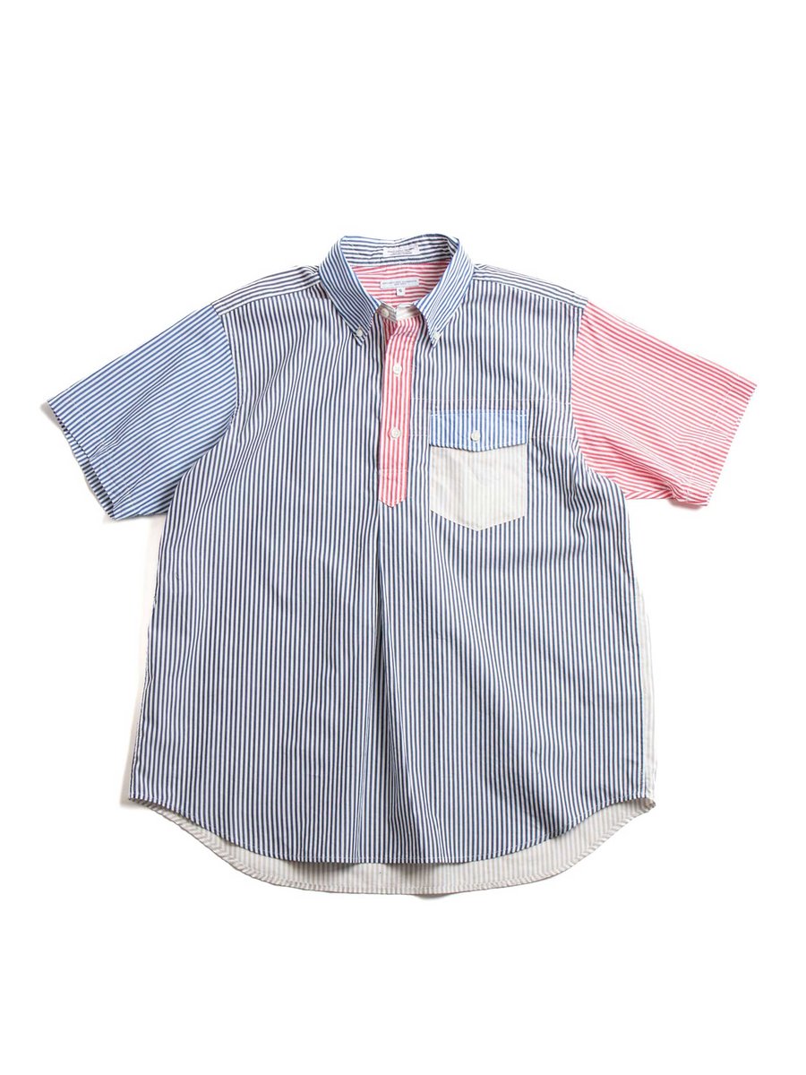 POPOVER DB SHIRT NAVY CANDY STRIPE BROADCLOTH