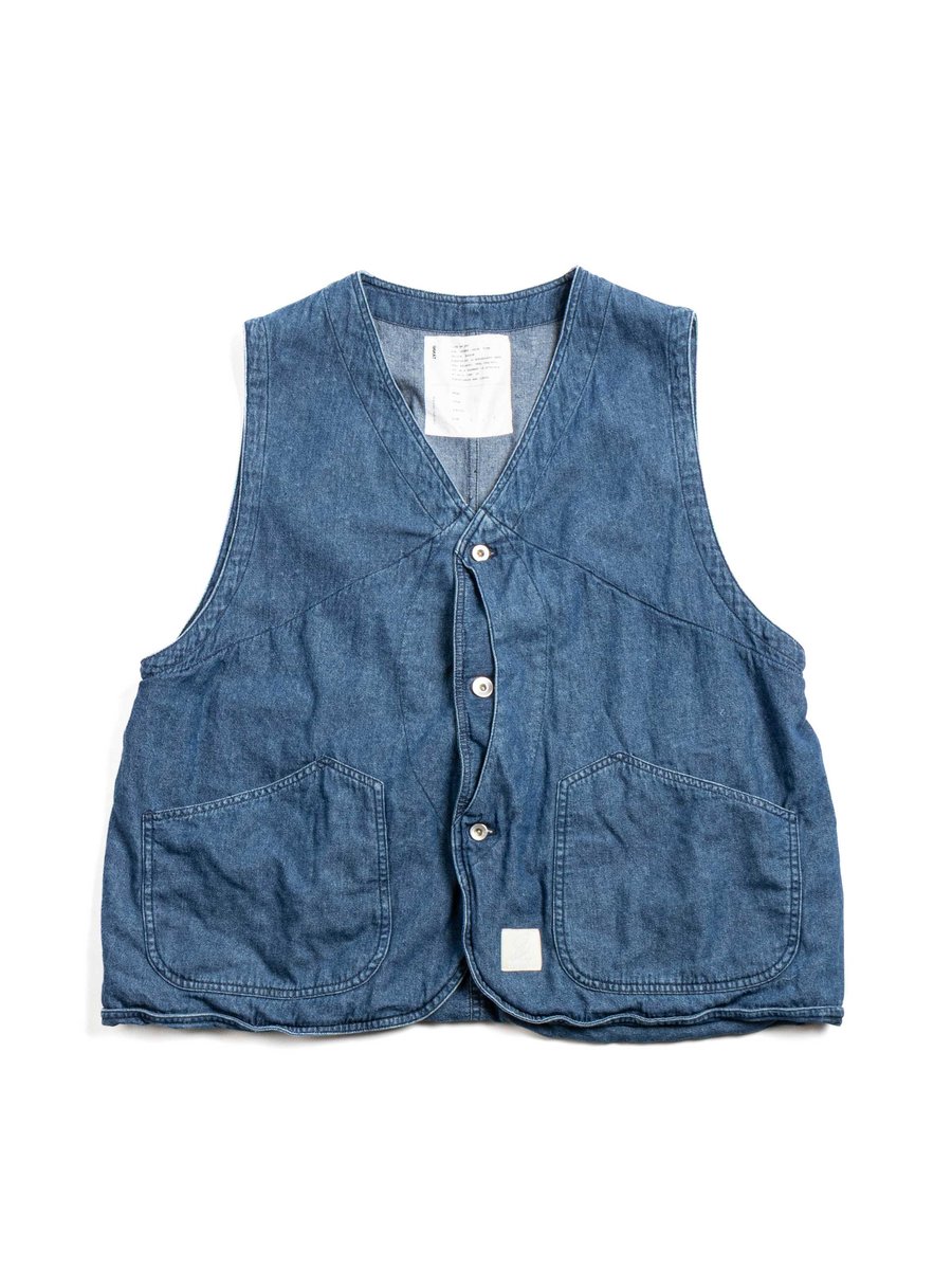 (09&ndash;D02) DENIM HUNTING VEST BLUE