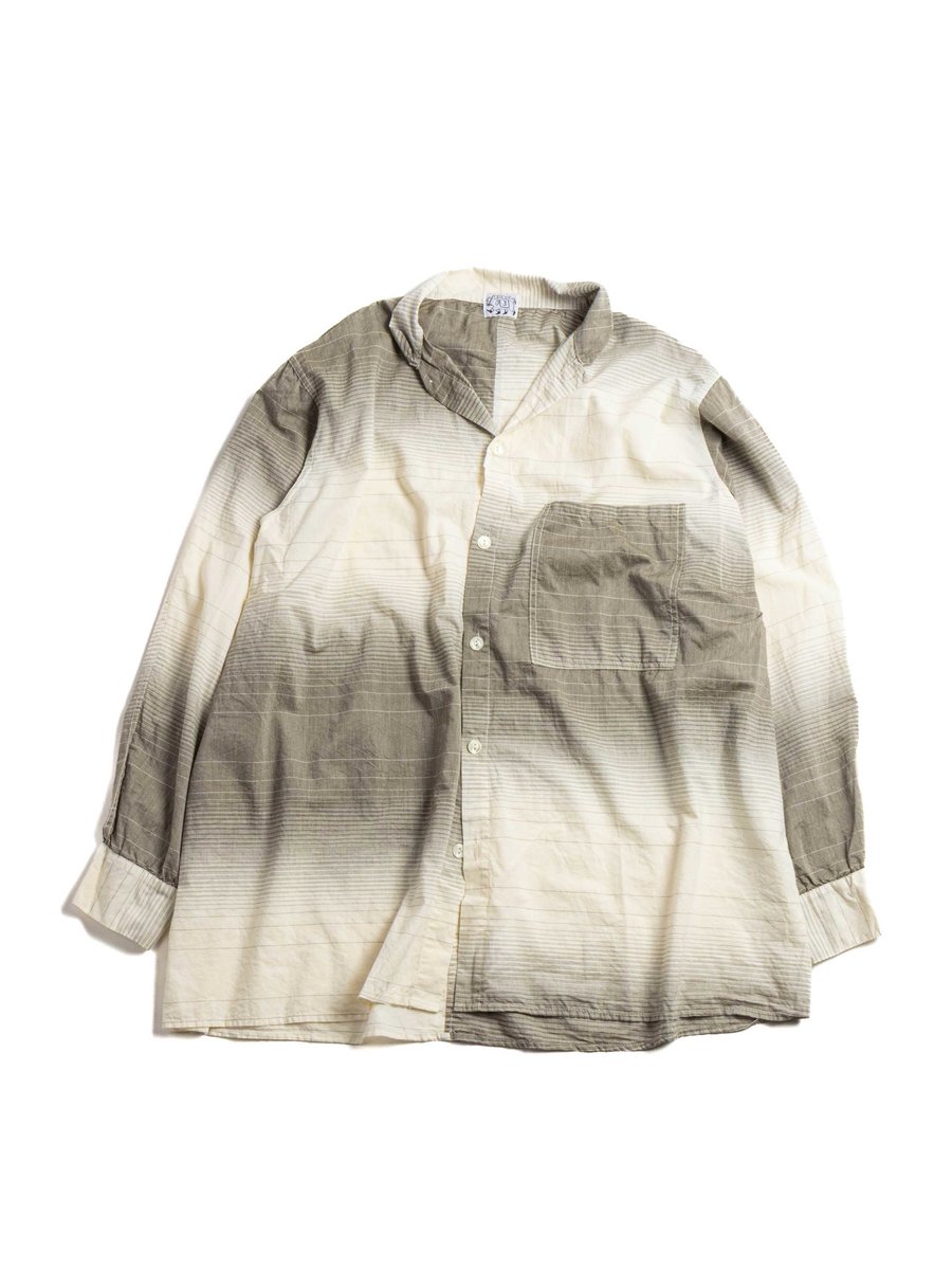 PLASTRON SHIRT DOPPLER STRIPE COTTON CAMBRIC RINSED