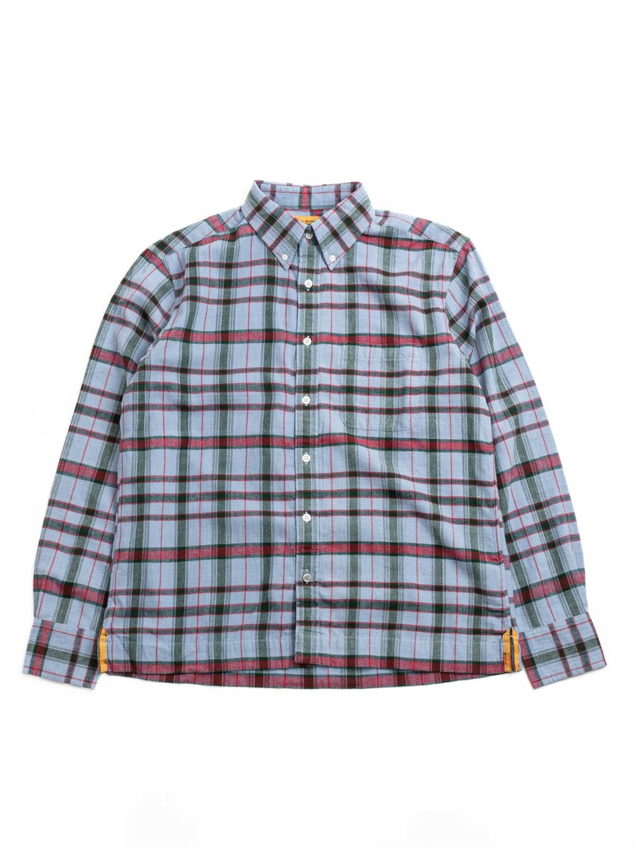 (OM45100.03) WINTER MADRAS WEAVE STRAIGHT HEM BD SHIRT