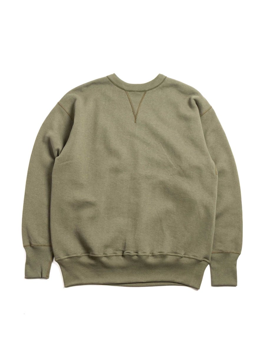 (LOT 401) PLAIN SWEATSHIRT OD GREEN