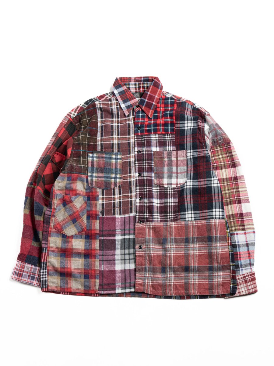 REBUILD by NEEDLES FLANNEL SHIRT STRAIGHT HEM SHIRT ASSORTED 1C