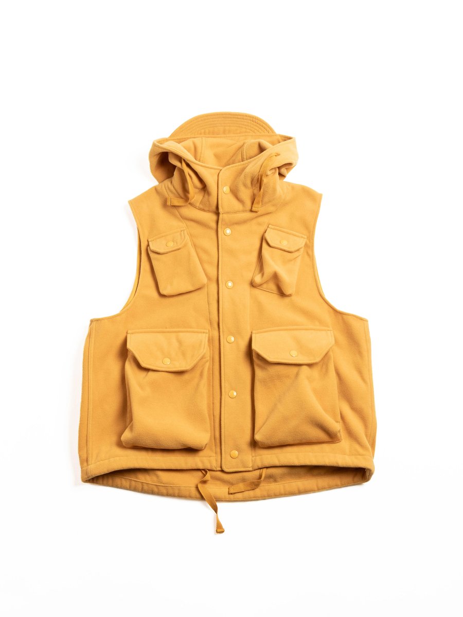 FIELD VEST / GOLD POLYESTER FAKE MELTON