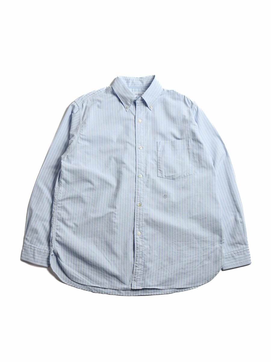 BUTTON DOWN STRIPE WIND SHIRT NAVY