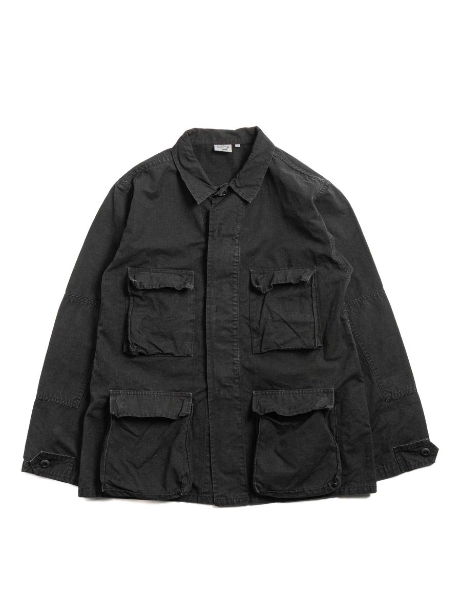 (6110) B.D.U. JACKET RIPSTOP BLACK STONE