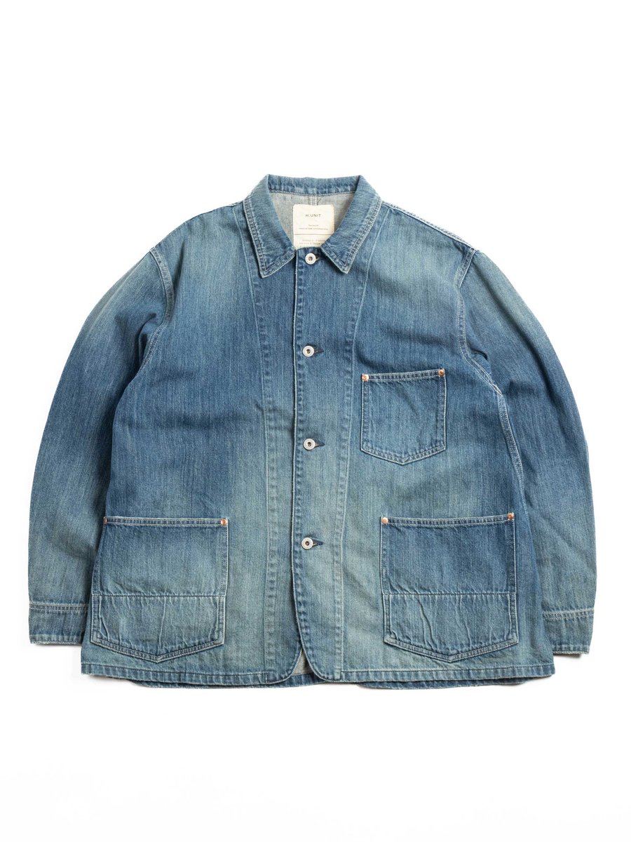 (H&ndash;JK064) 9OZ Denim Coveralls (Used Wash)