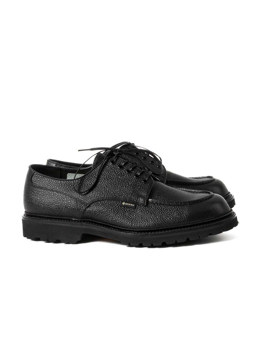 U–TIP DERBY SHOES GORE–TEX BLACK EMBOSSED