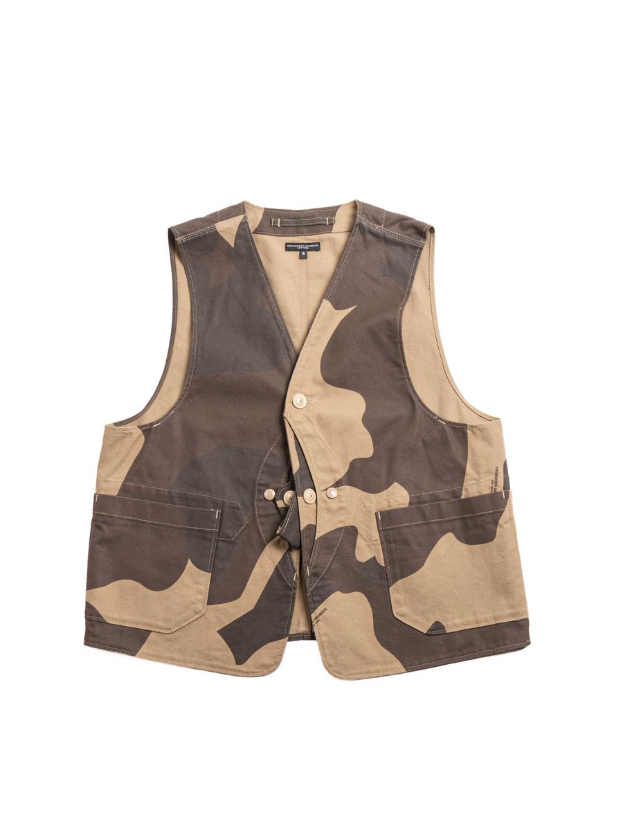 UPLAND VEST BROWN MAMMOTH DUCK CAMO CANVAS