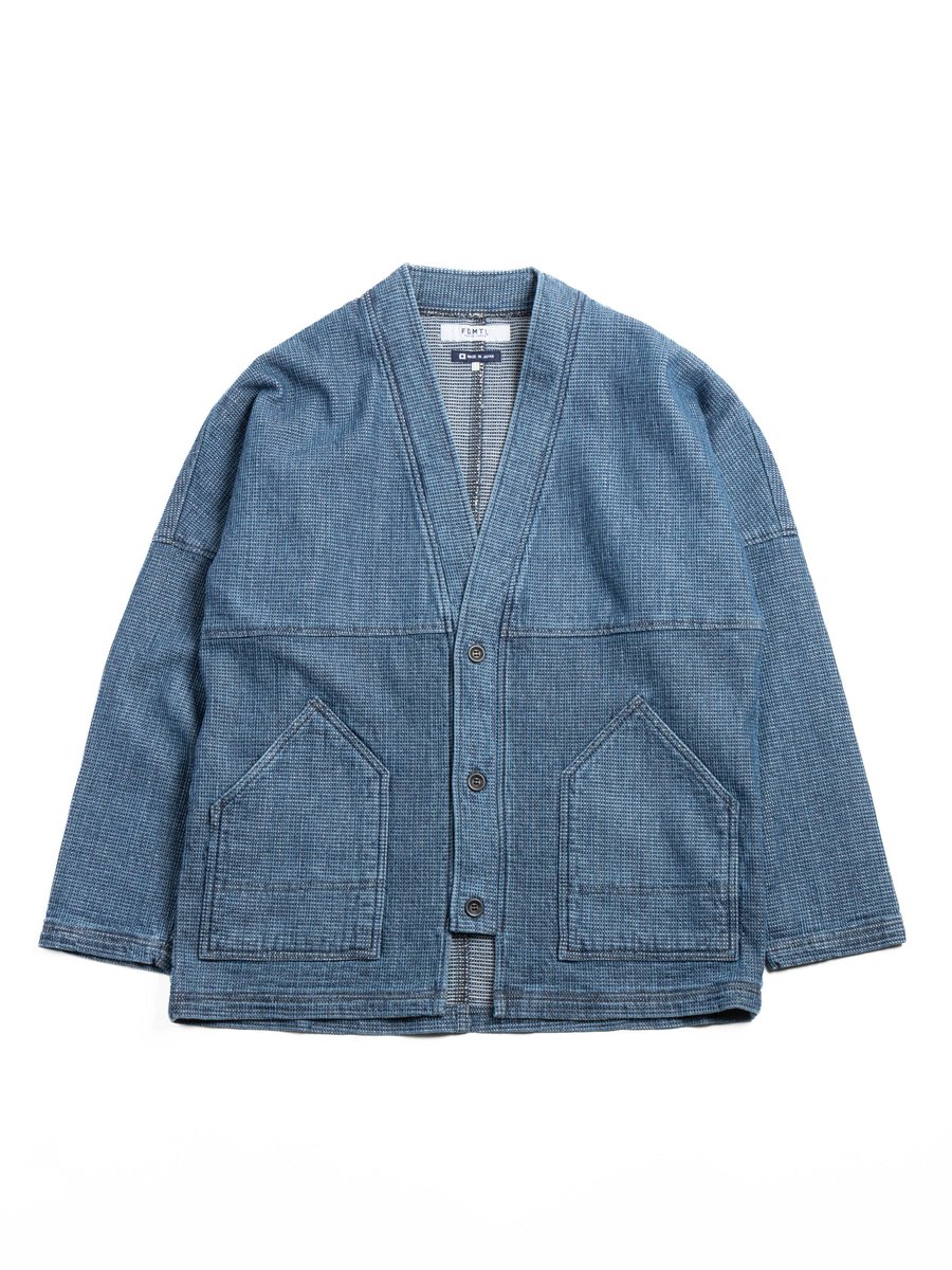 FDMTL INDIGO CARDIGAN 3YR WASH INDIGO