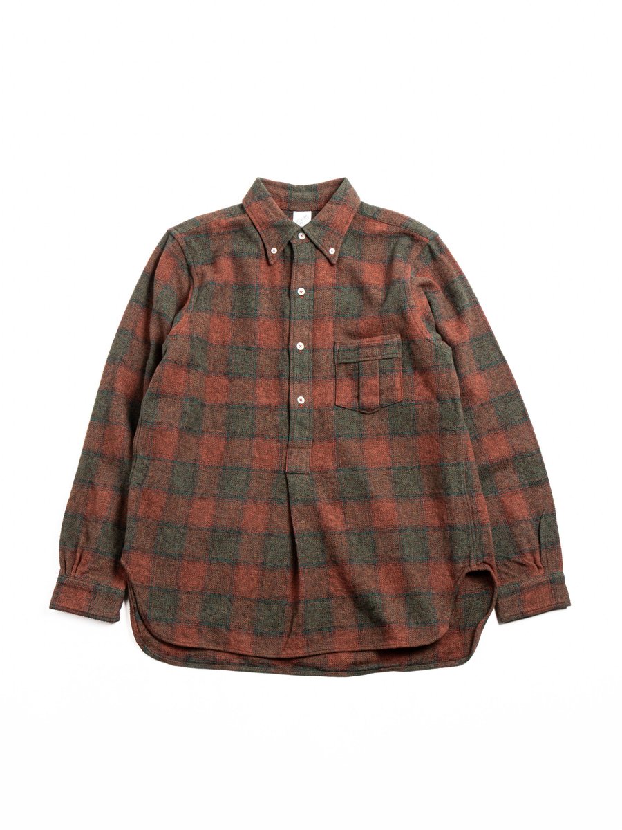 (CS005) W.C.W SHIRT PULLOVER / RED GREEN