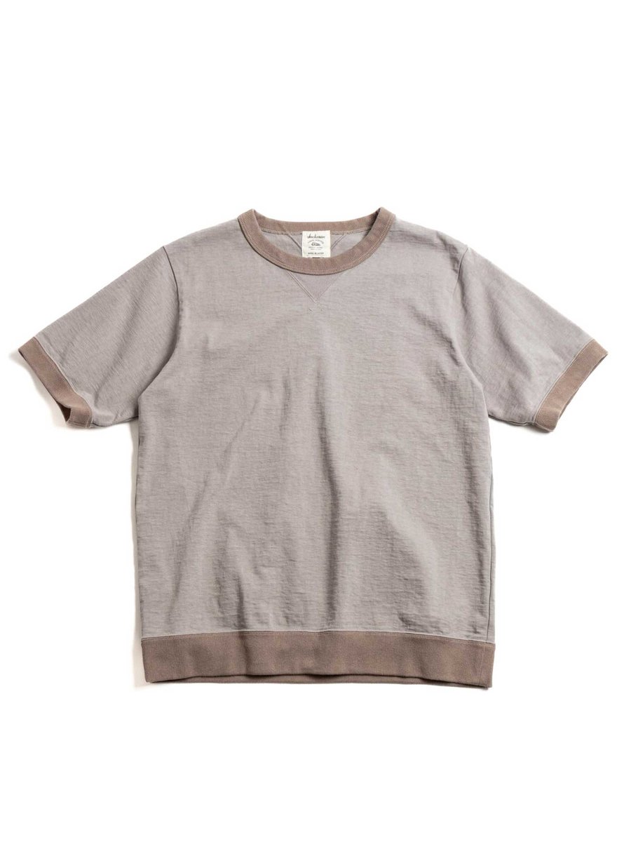 DOTSUME RIB T–SHIRT SOLID X GRAY BEIGE