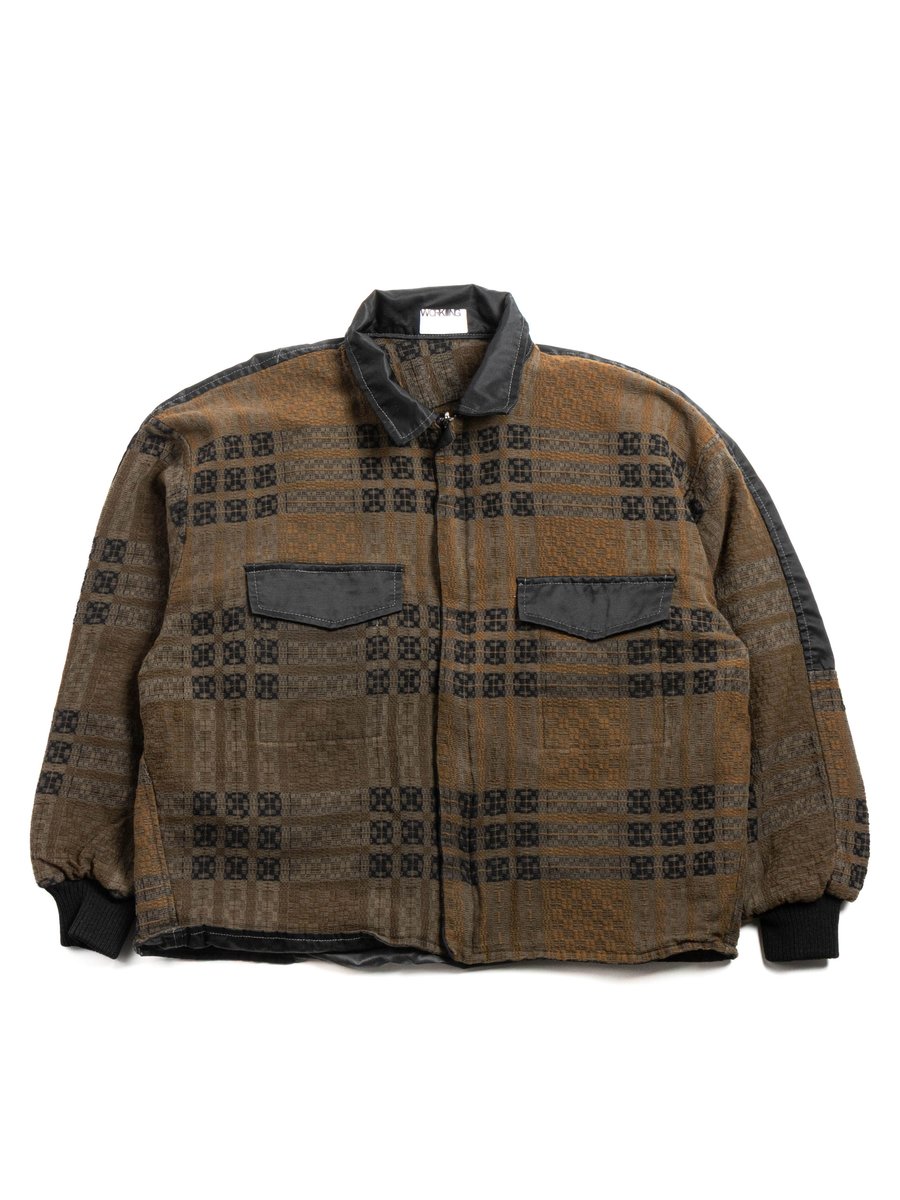 MALA REVERSIBLE JACKET FLIGHT NYLON & COTTON COVERLET SHALE