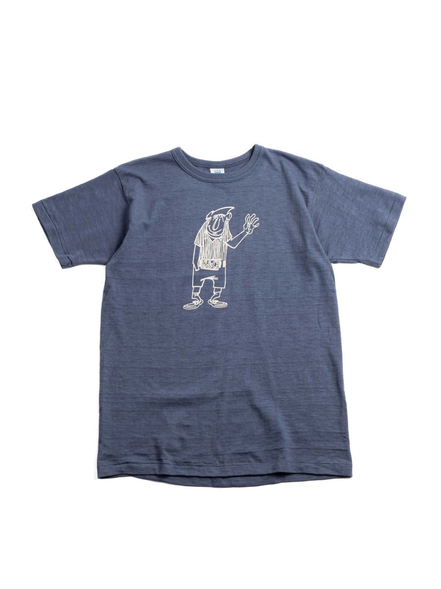 (JG–CS06) HELLO T SHIRT FADE BLUE