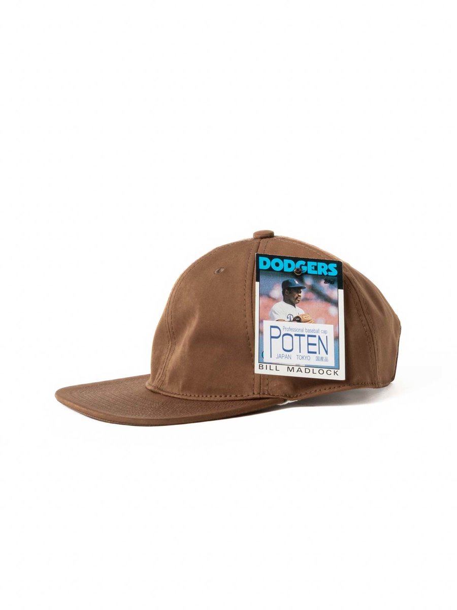 POTEN POLY NYLON LIKE SUEDE BASEBALL CAP CAMEL