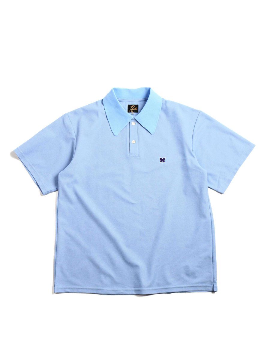 NEEDLES S/S POLO SHIRT POLY PIQUE SAX