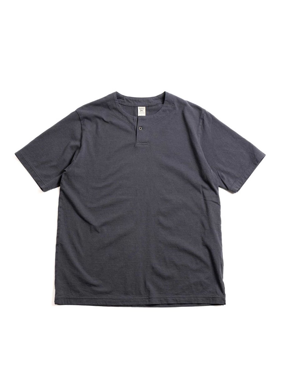 HENLEY T–SHIRT DARK BLUE GRAY