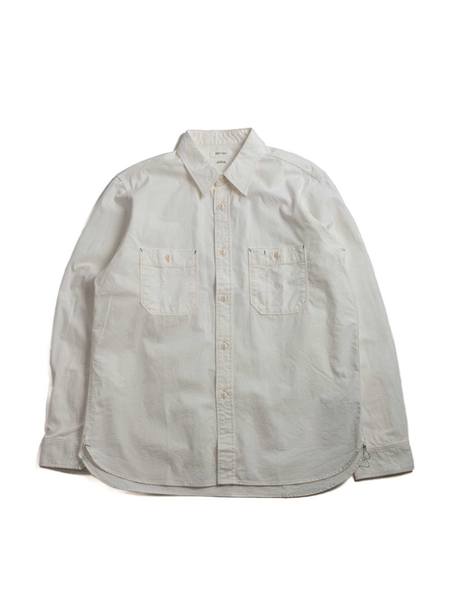 (SV–SH–010) SELVEDGE CHAMBRAY SHIRT WHITE