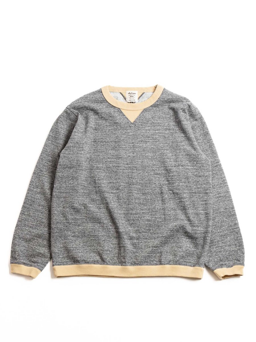 DOTSUME RIB L/S T–SHIRT CHARCOAL X BUTTER