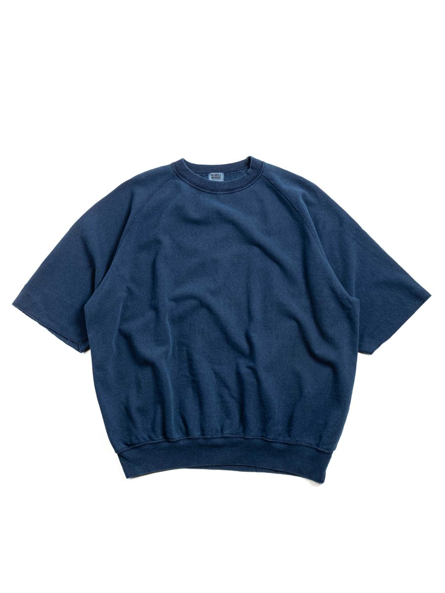 (LOT 74001IND) CUT OFF SLEEVE SWEATSHIRT / INDIGO
