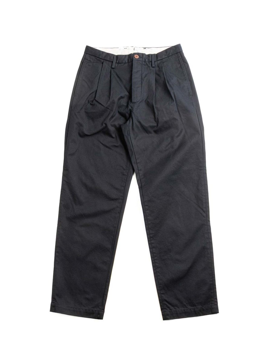 (SV–PT–005) CHINO 2–TUCK TROUSERS NAVY