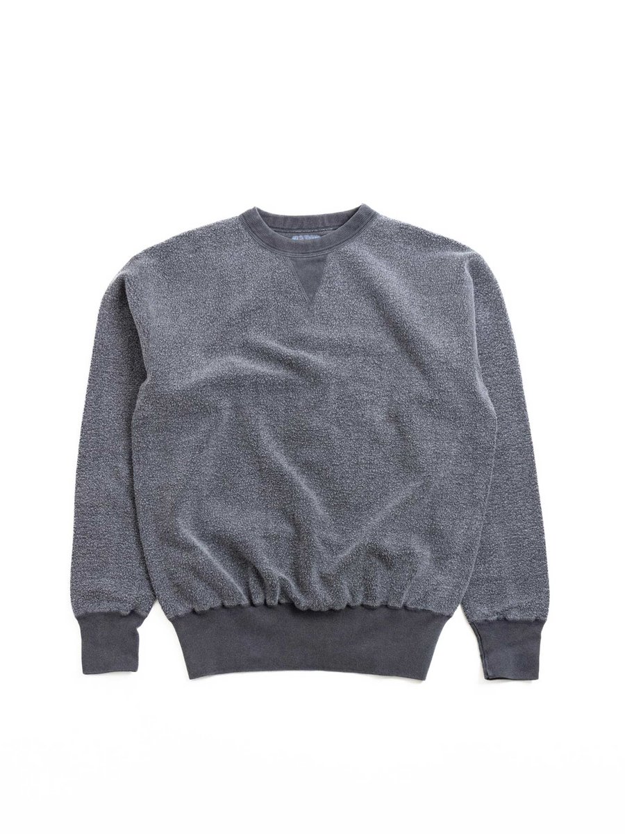 AEKIANAL REVERSE SWEATSHIRT PIGMENT DYE BLUE GRAPHITE