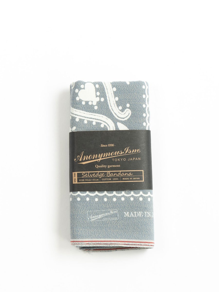 VINTAGE SELVEDGE CLOTH BANDANA BLUE