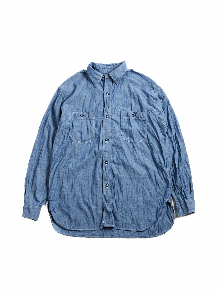 (LOT 8270) RELAX FIT CHAMBRAY WORK SHIRT 2 YEAR WASH