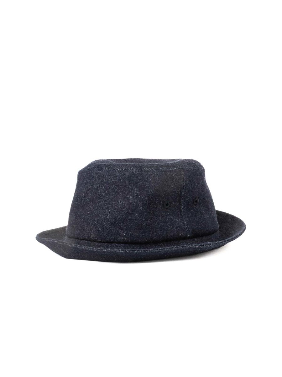 PORKPIE HAT INDIGO INDUSTRIAL 8OZ DENIM 
