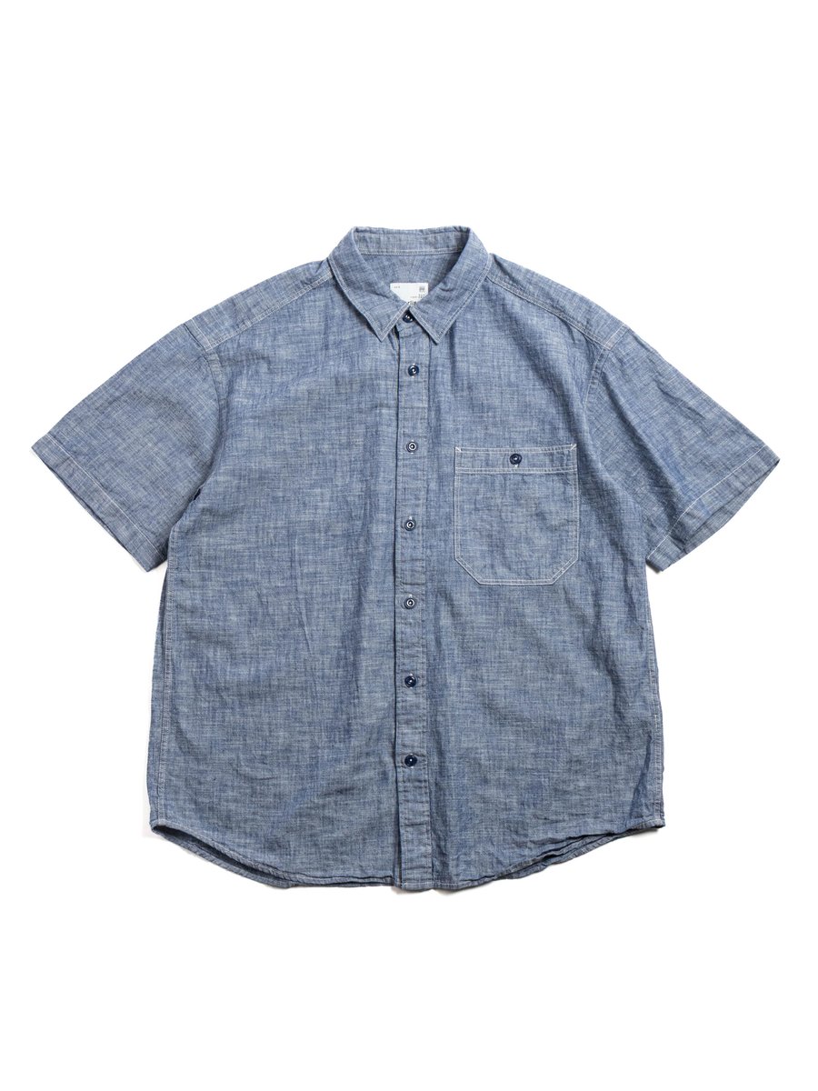 HORLISUN SELVEDGE DUNGAREE S/S SHIRT DARK NAVY