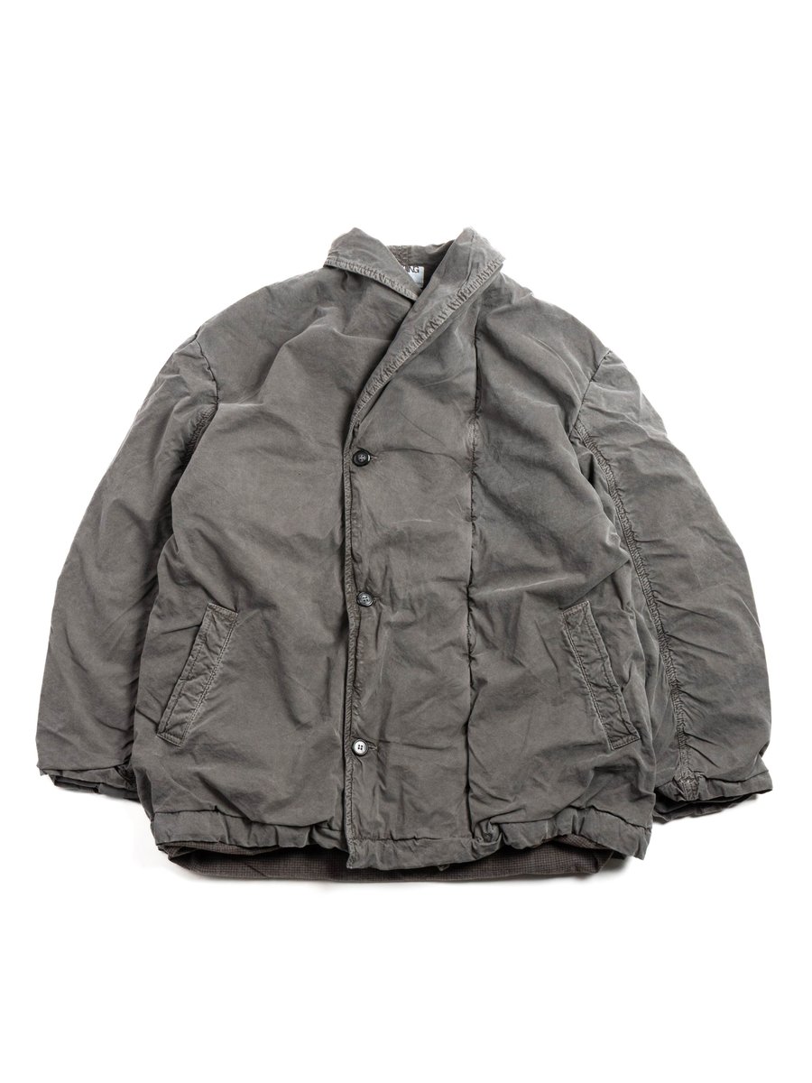 WORKING STEP COAT PEACHED COTTON OXFORD SHALE