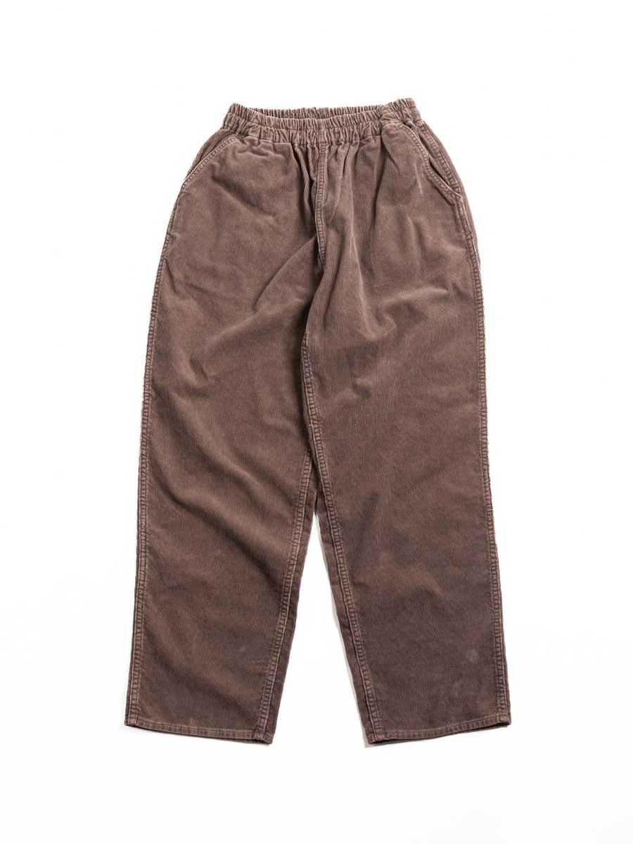H.UNIT CORDUROY EASY PANTS (UW) BROWN