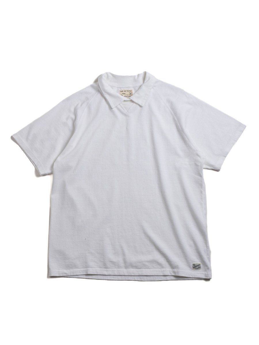 (KP2417ST ) RAFFIA JERSEY GUSSET SKIPPER WHITE