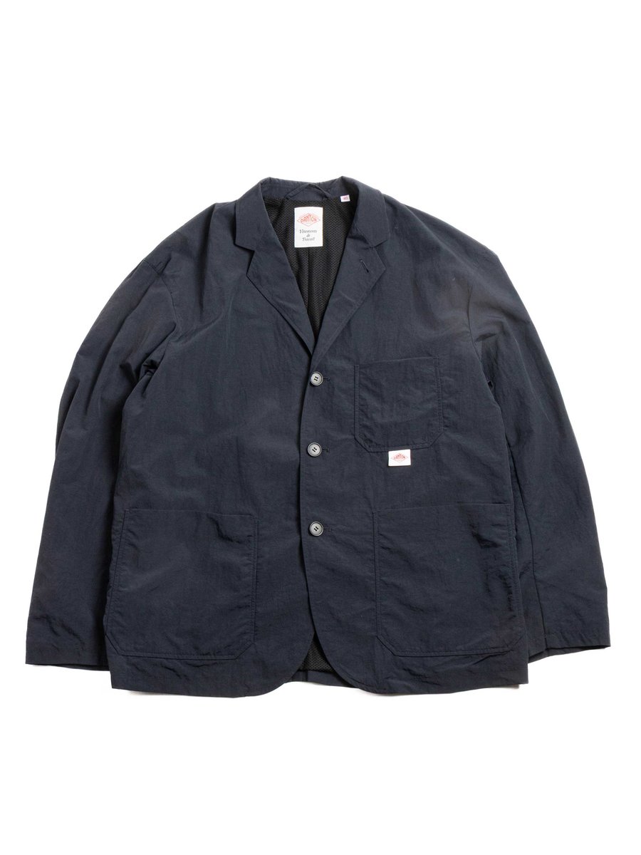 NYLON TUSSAR WASHER TAILORED JACKET NAVY